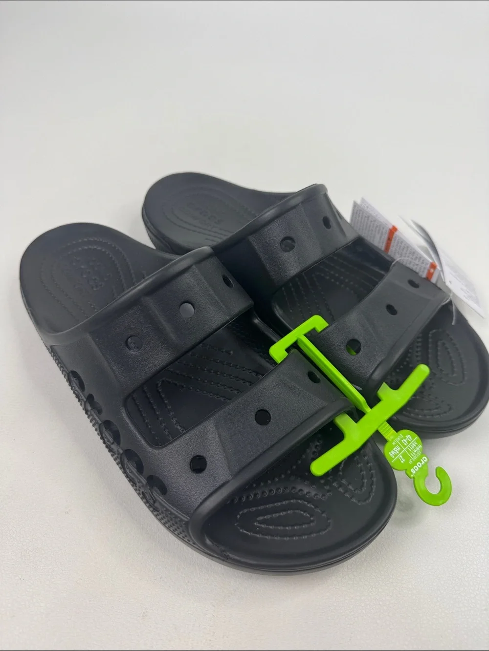 CROCS Baya UNISEX Black Slide Sandals sliders Open Toe Mens 9, Women’s 11 NEW